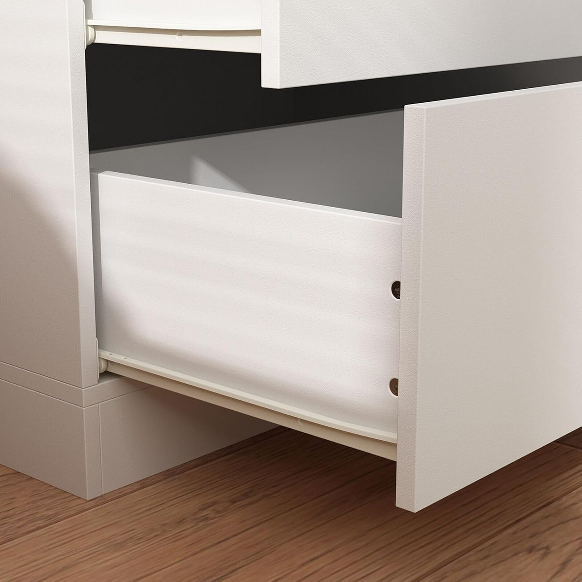 White 4-Door 2-Drawer Wood Wardrobe M546267