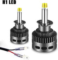 H1 LED Headlight Bulb, High Beam, Low Beam, Halogen Replace Kit, 12000lm 6K, Pack of 2 B250