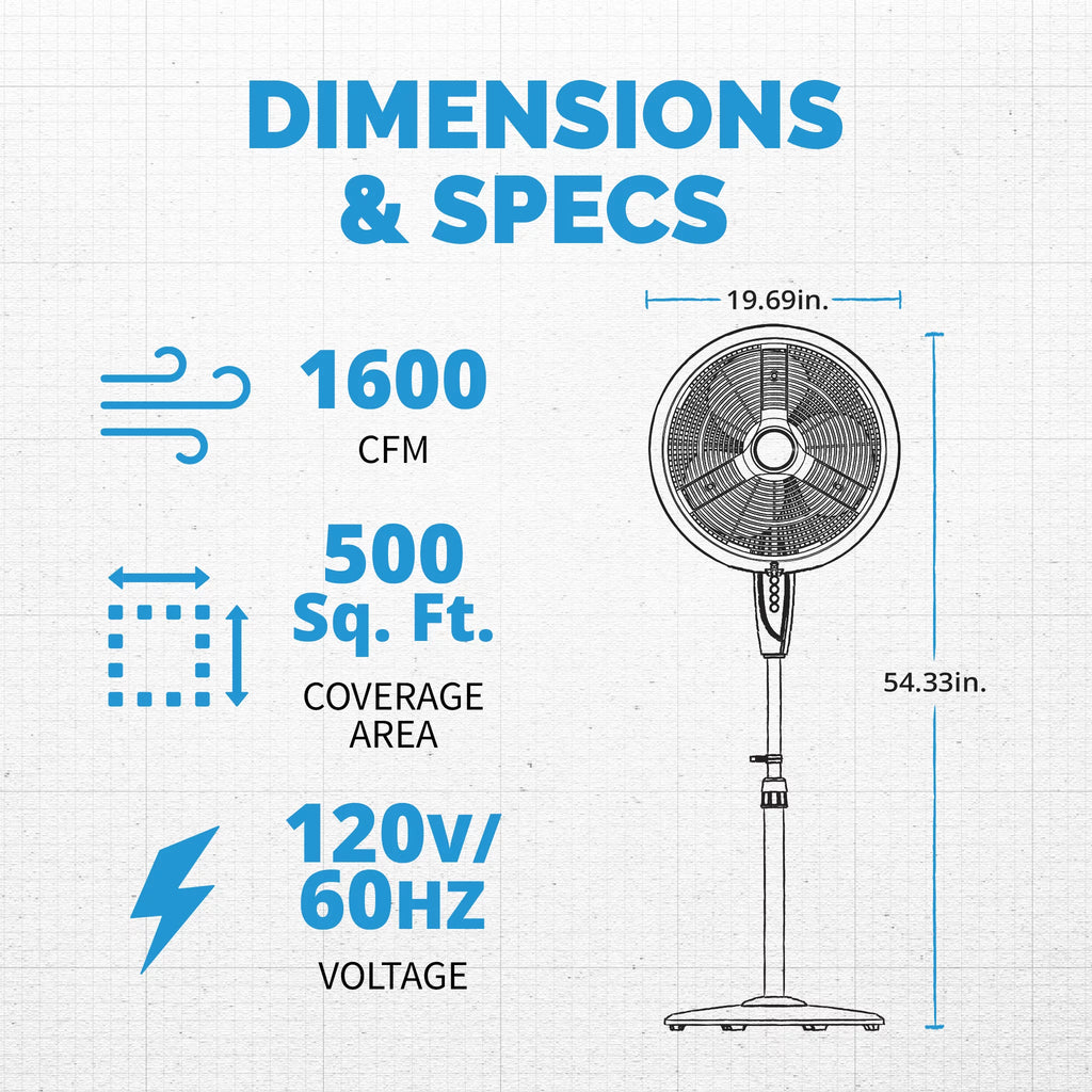 Outdoor Misting Fan & Pedestal Fan M73652