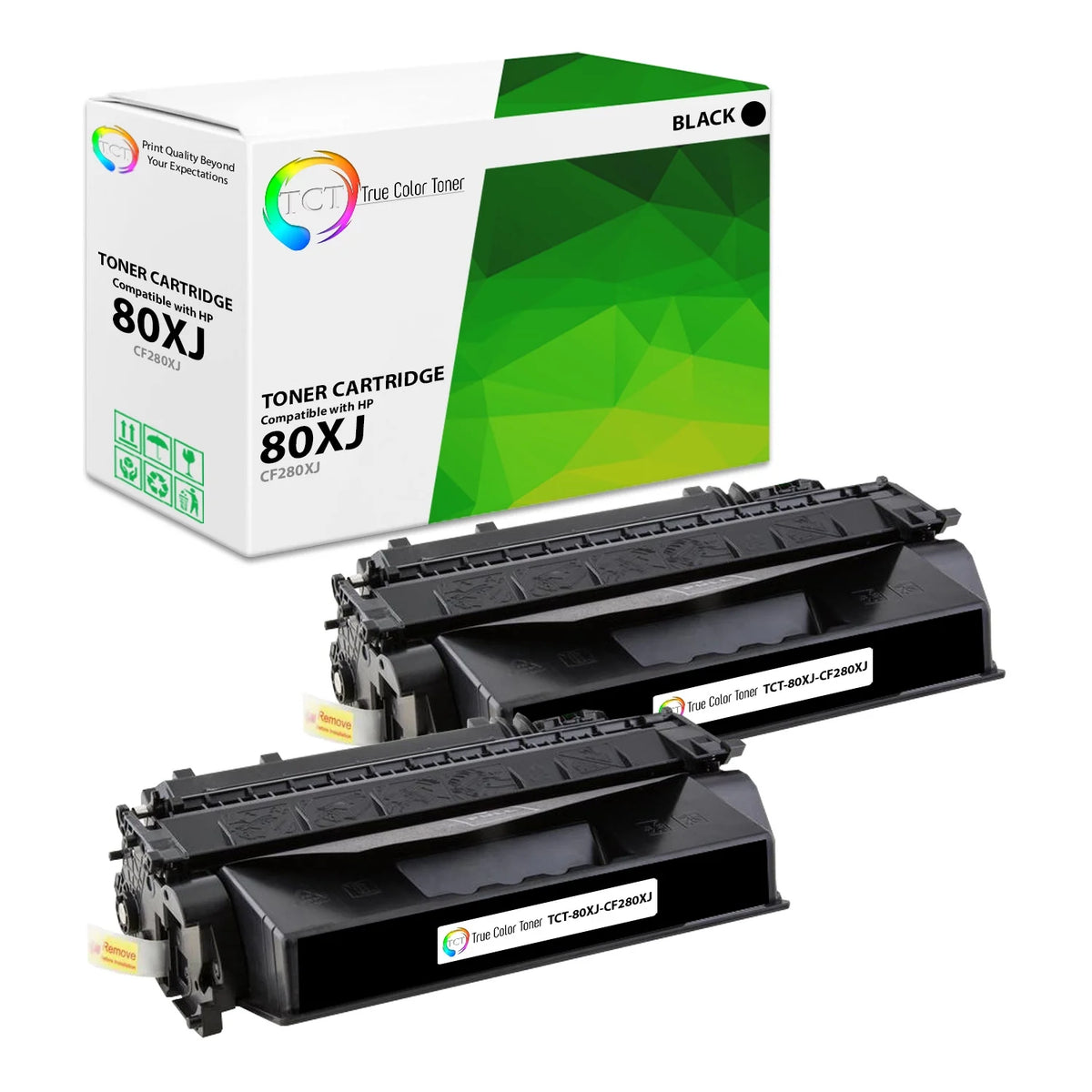 Compatible High Yield Jumbo Toner Cartridge 2 Pack Black N804