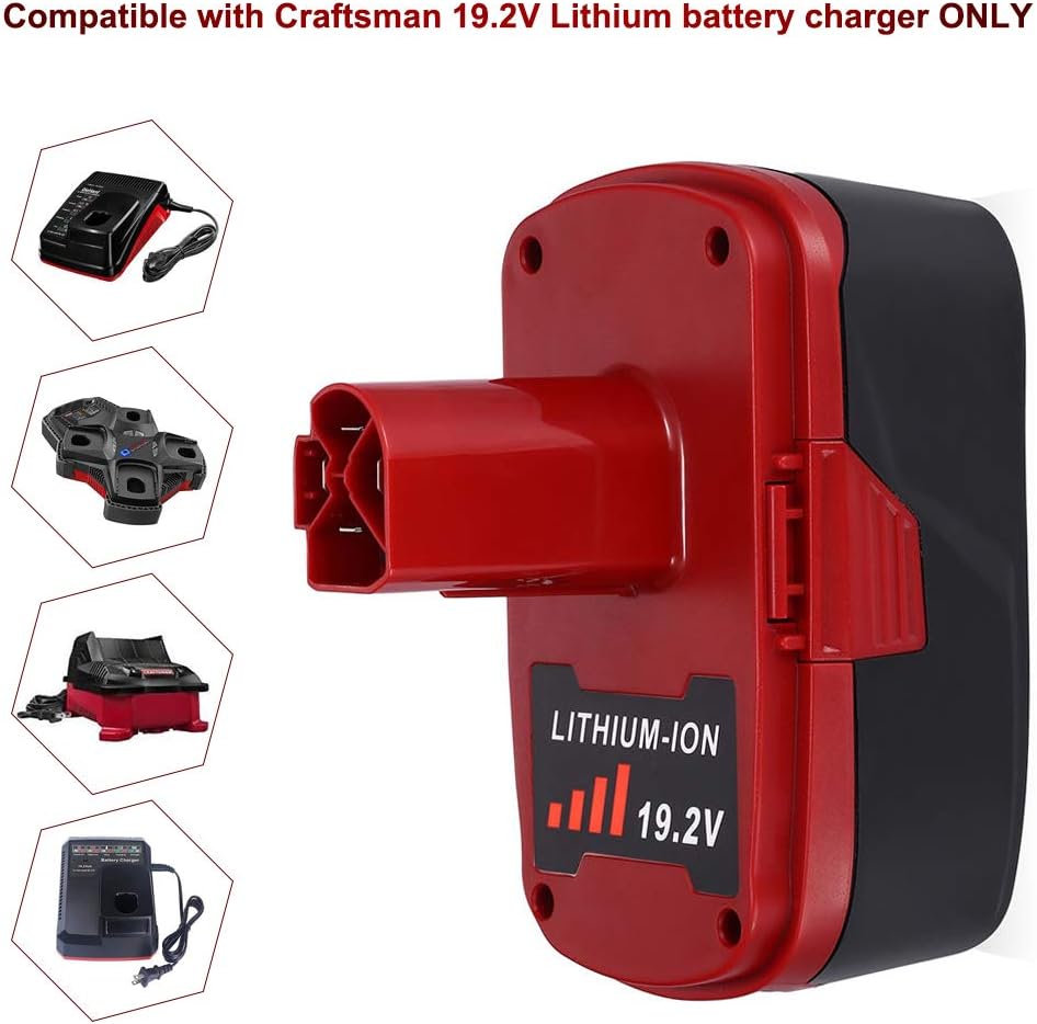 2 Pack 5000mAh 19.2V Li-ion Replacement Battery T187