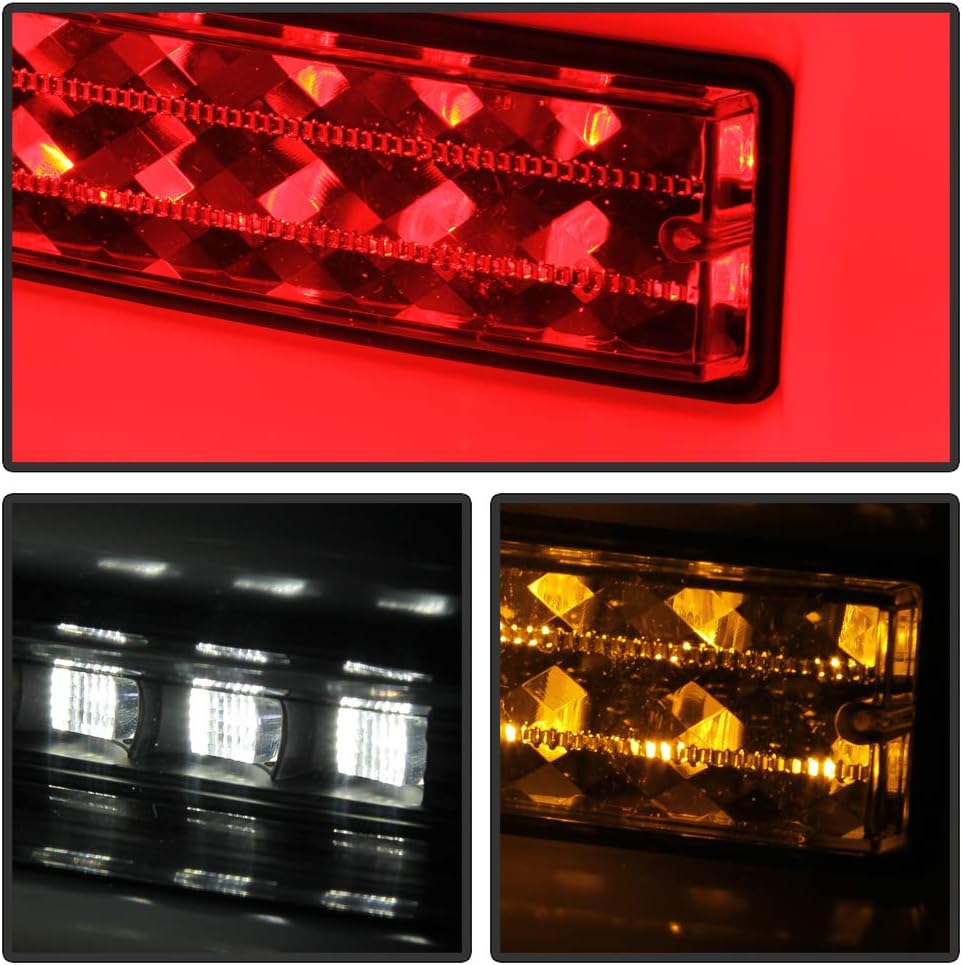 Black Housing Full LED Tube Tail Lights Q586