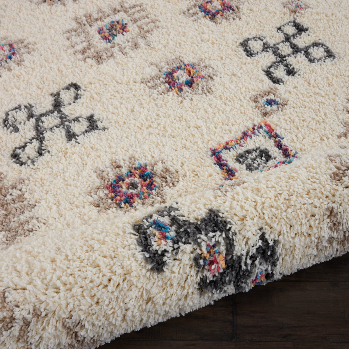 Ivory Shag Area Rug H7004