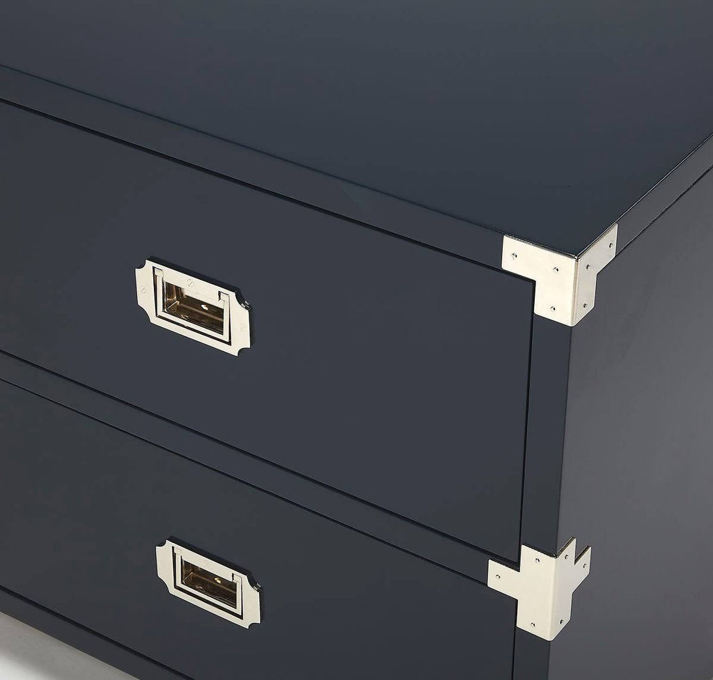 2 Drawer White Campaign Chest R9844