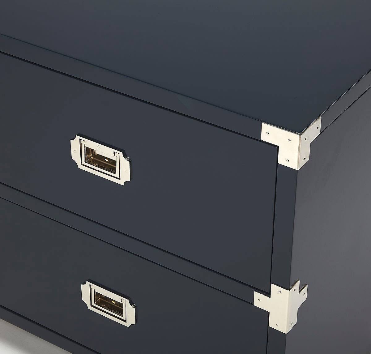 2 Drawer White Campaign Chest R9844