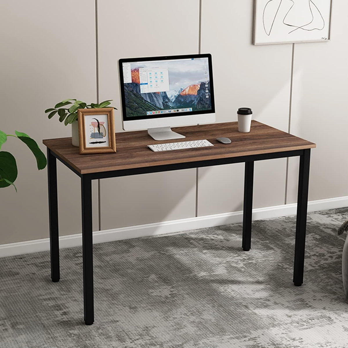 55 inches Walnut Office Desk Computer Table I8533