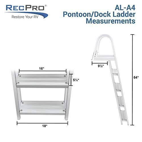 Heavy Duty Aluminum 4 Step Removable Boarding Ladder E241483