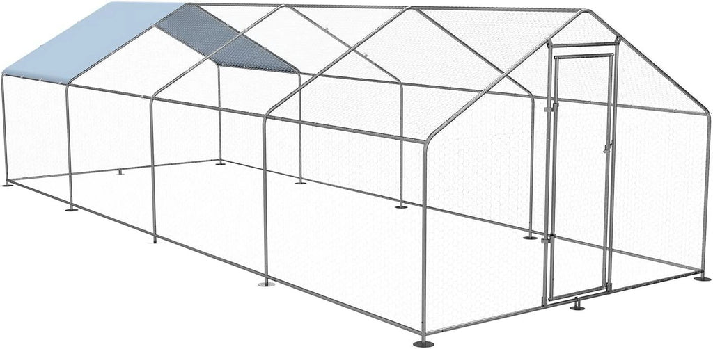 Large Metal Chicken Coop with Waterproof Anti-Ultraviolet Cover S149