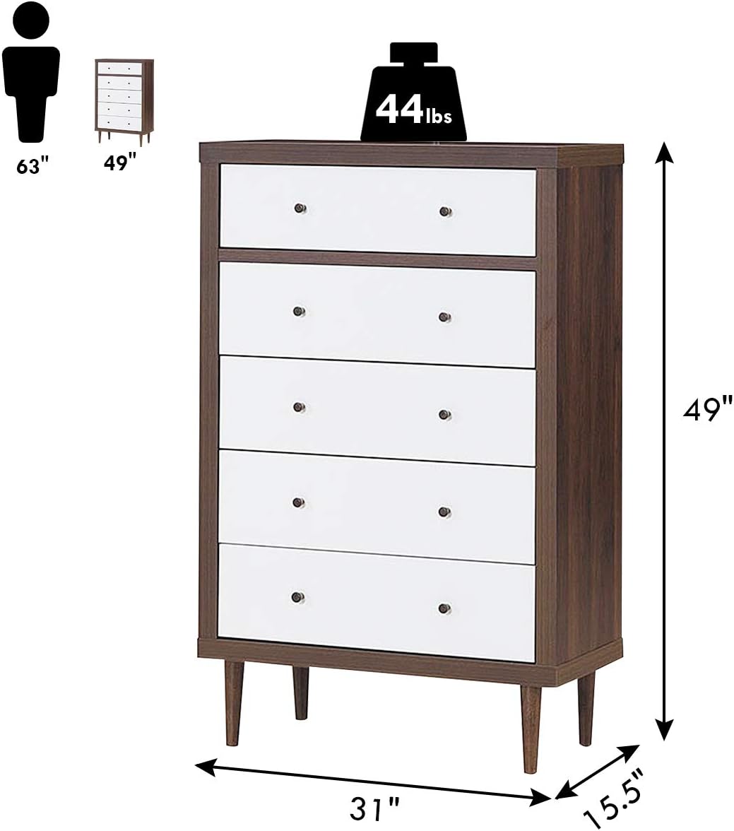 Antique-Style Wooden Drawer Dresser Storage Cabinet B653