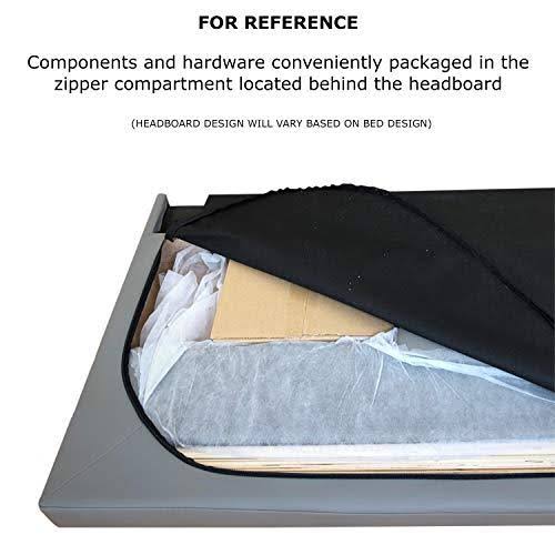 Grey Faux Leather Bed S583