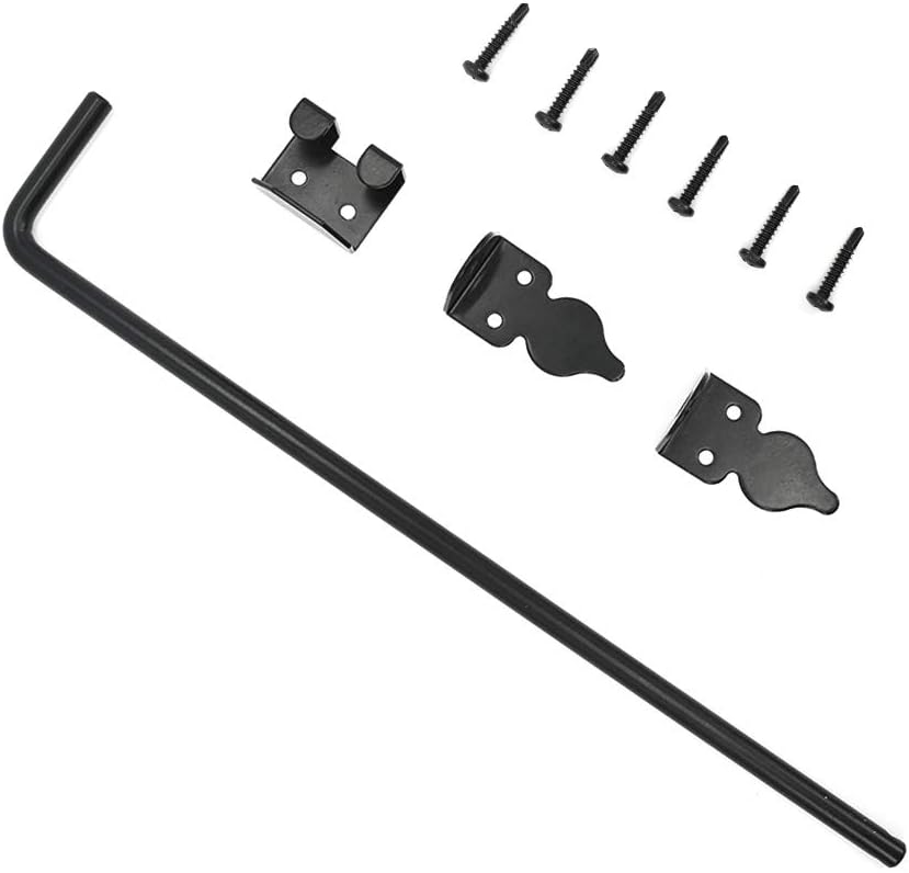 Heavy Duty Steel Gate Drop Rod 18 inch Black Finish 2 Pack M709
