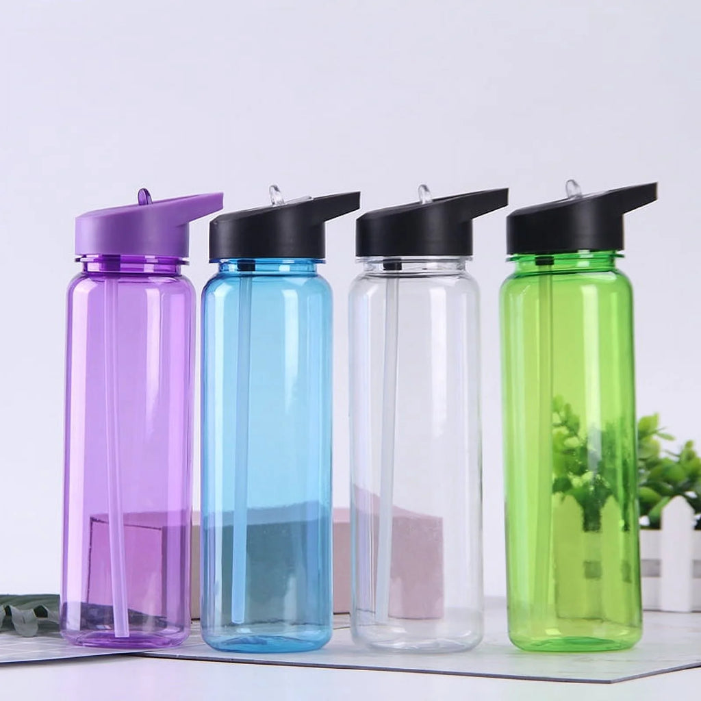 2 Pack Clear 27 oz Plastic Sports Bottle I6203