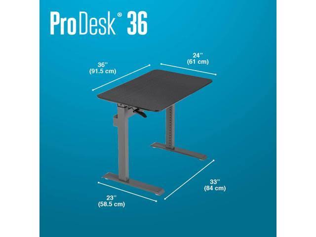 Height-Adjustable Desk, 36", Black R1725