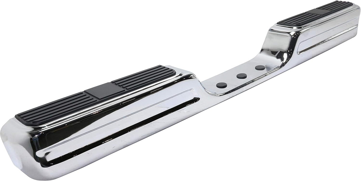 Chrome Step Bumper Face Bar with Step Pad V88754