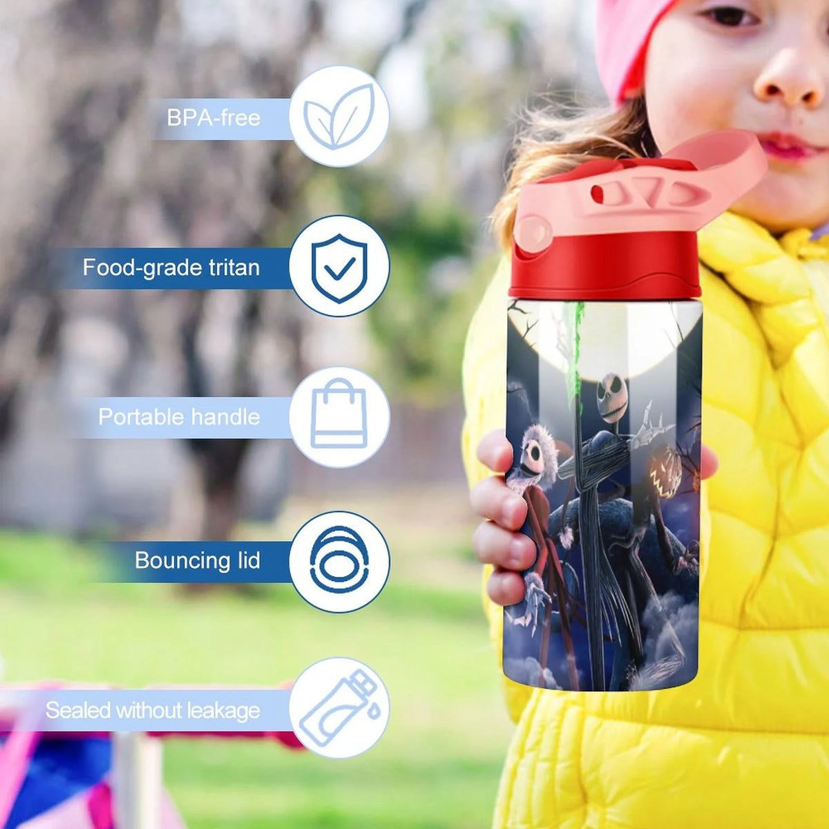 Insulated Stainless Steel Water Bottle With Straw G2901