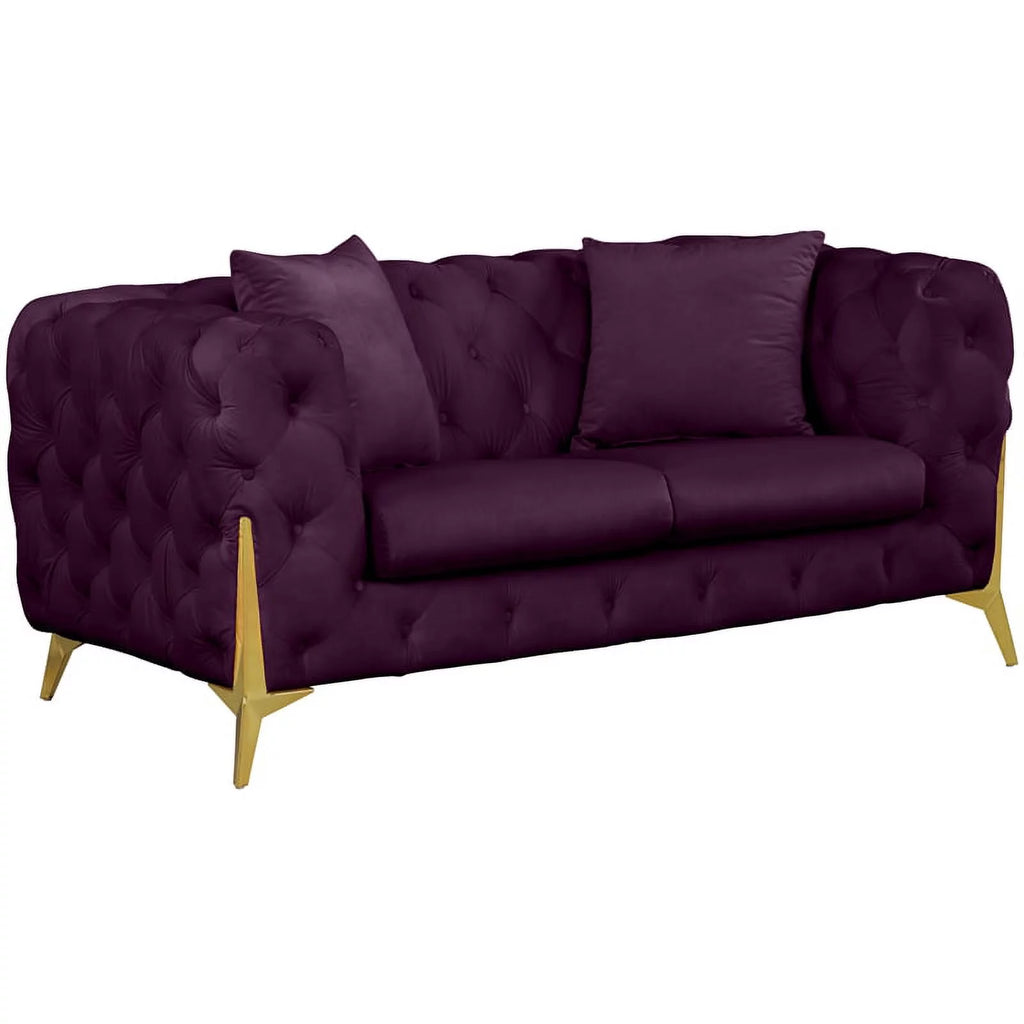 Velvet Metal Loveseat A680