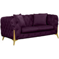 Velvet Metal Loveseat A680