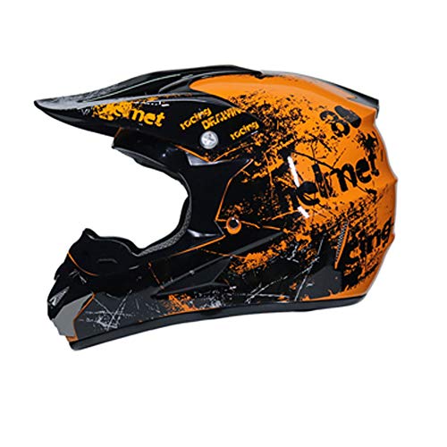 Orange Large Off-Road Motorcycle Helmet C1062