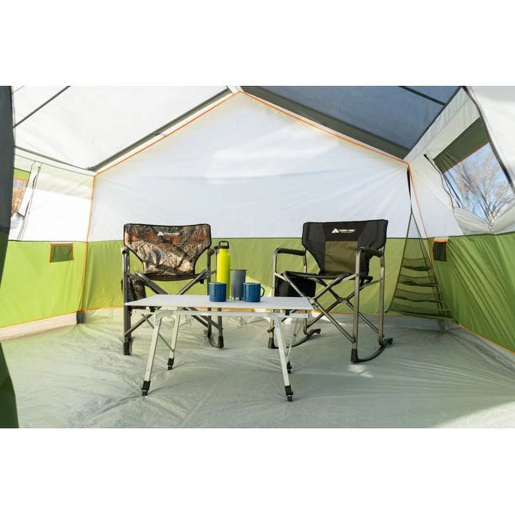 8-Person Family Cabin Tent with Screen Porch, Green T4384
