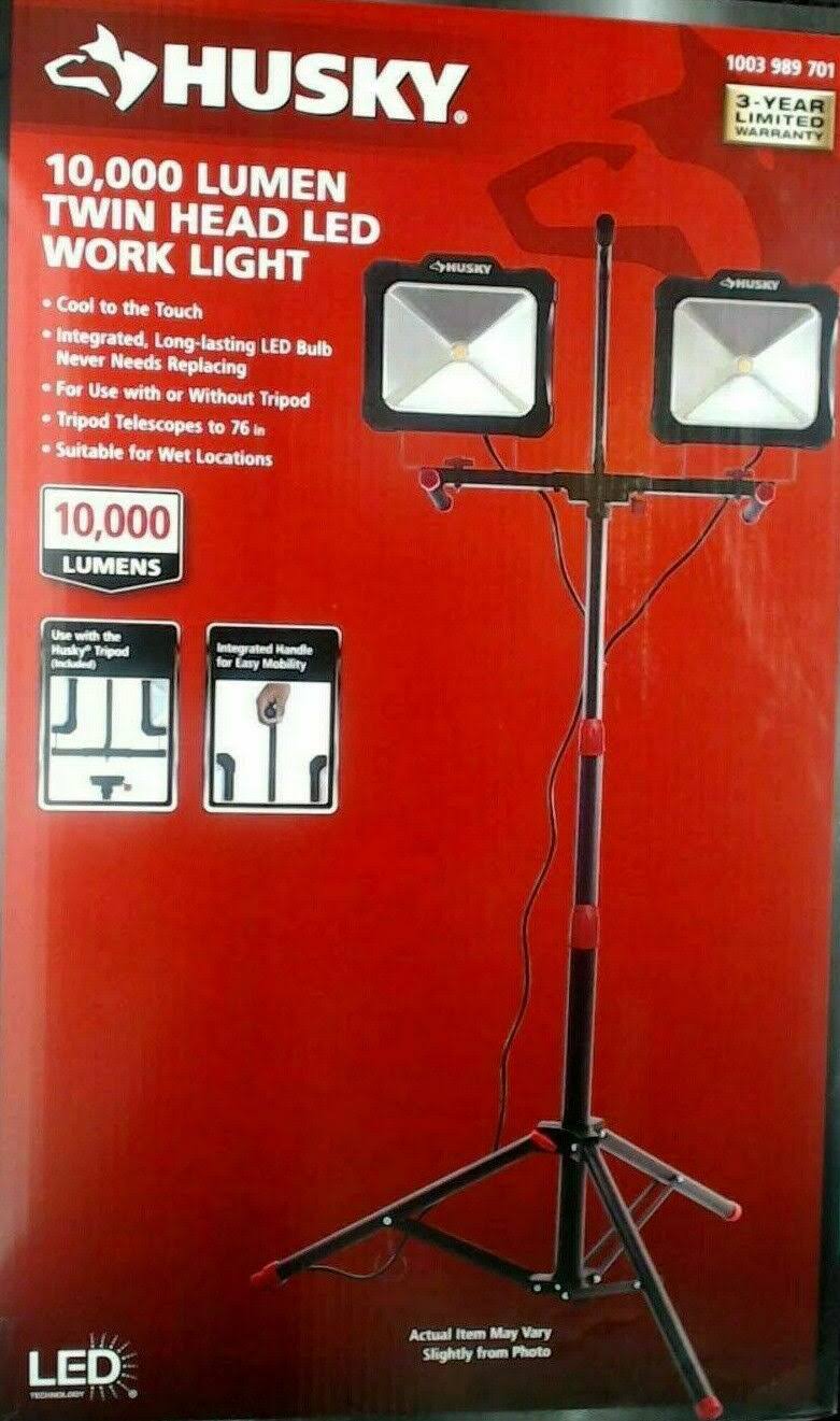 10,000-Lumen Twin-Head LED Work Light N75576
