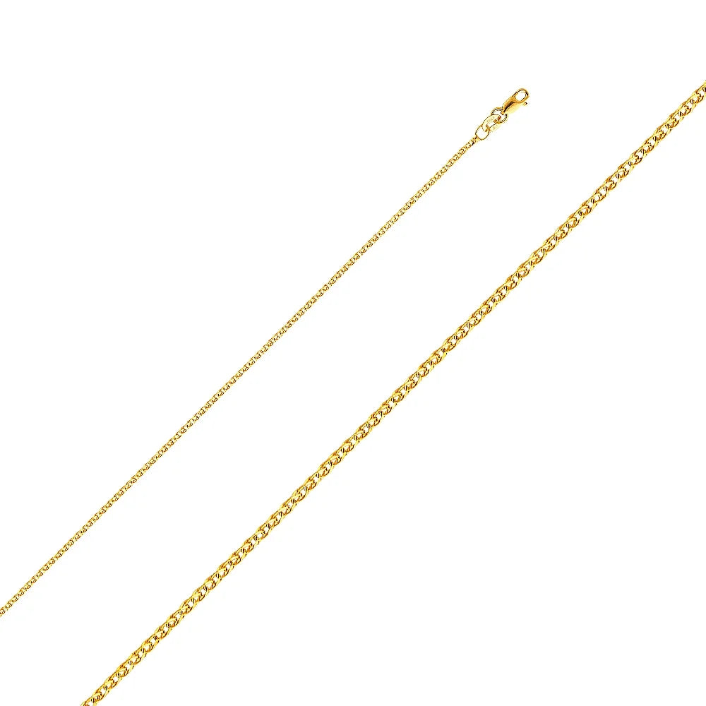 14K Tri-Tone Gold Floral Cross Pendant with 18" Chain Necklace S815