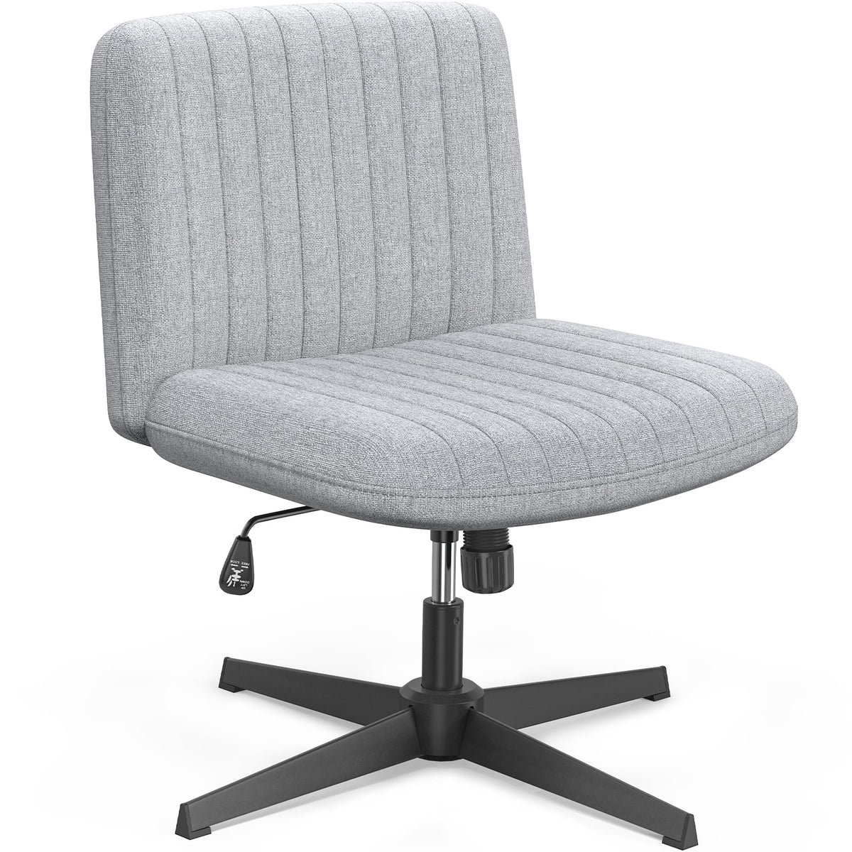 Cross Legged Armless Swivel Adjustable Fabric Office Chair G82693