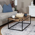 Brown Coffee Table with Removable Serving Tray C6404