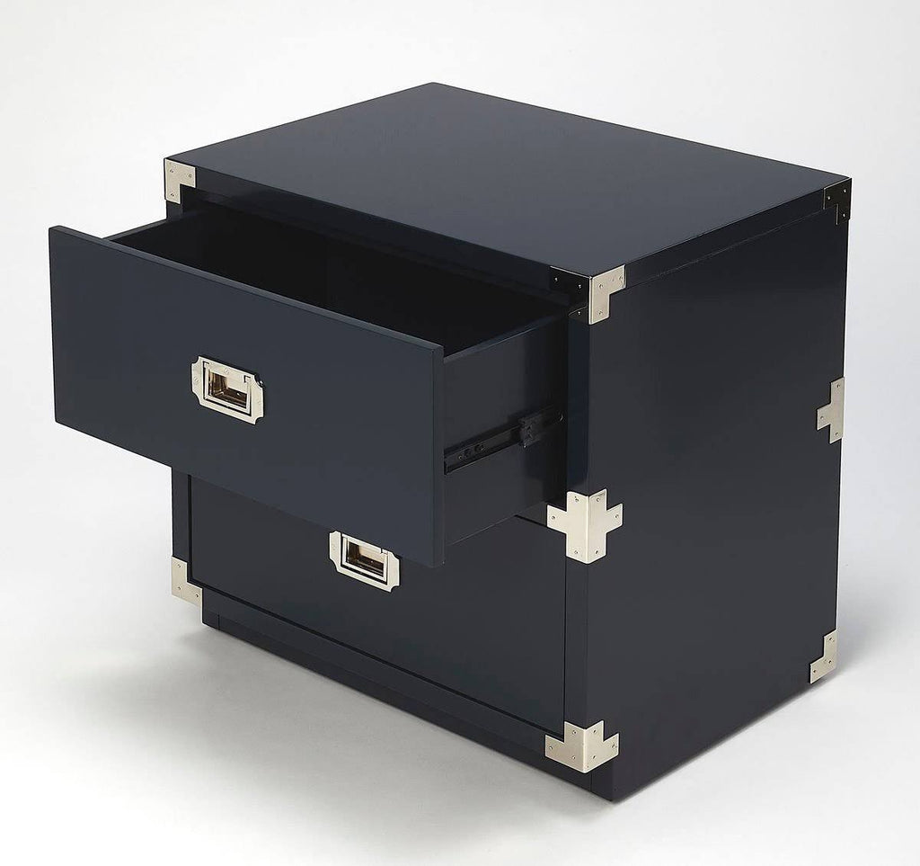 2 Drawer White Campaign Chest R9844