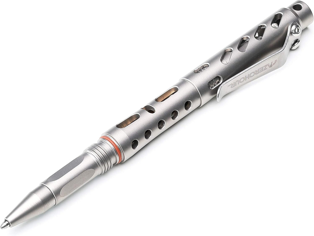 Titanium Tactical Pen with Tungsten Tip and Fisher Ink D5288