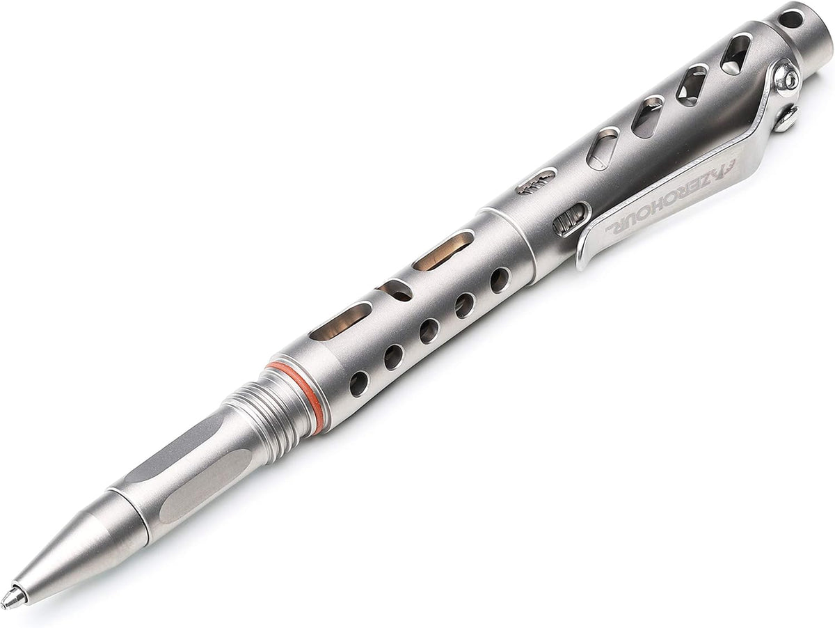 Titanium Tactical Pen with Tungsten Tip and Fisher Ink D5288