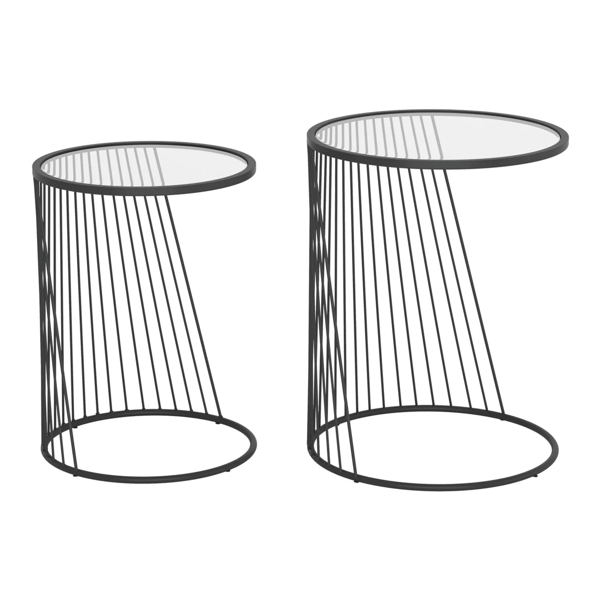 Black Nesting Table Set E45836