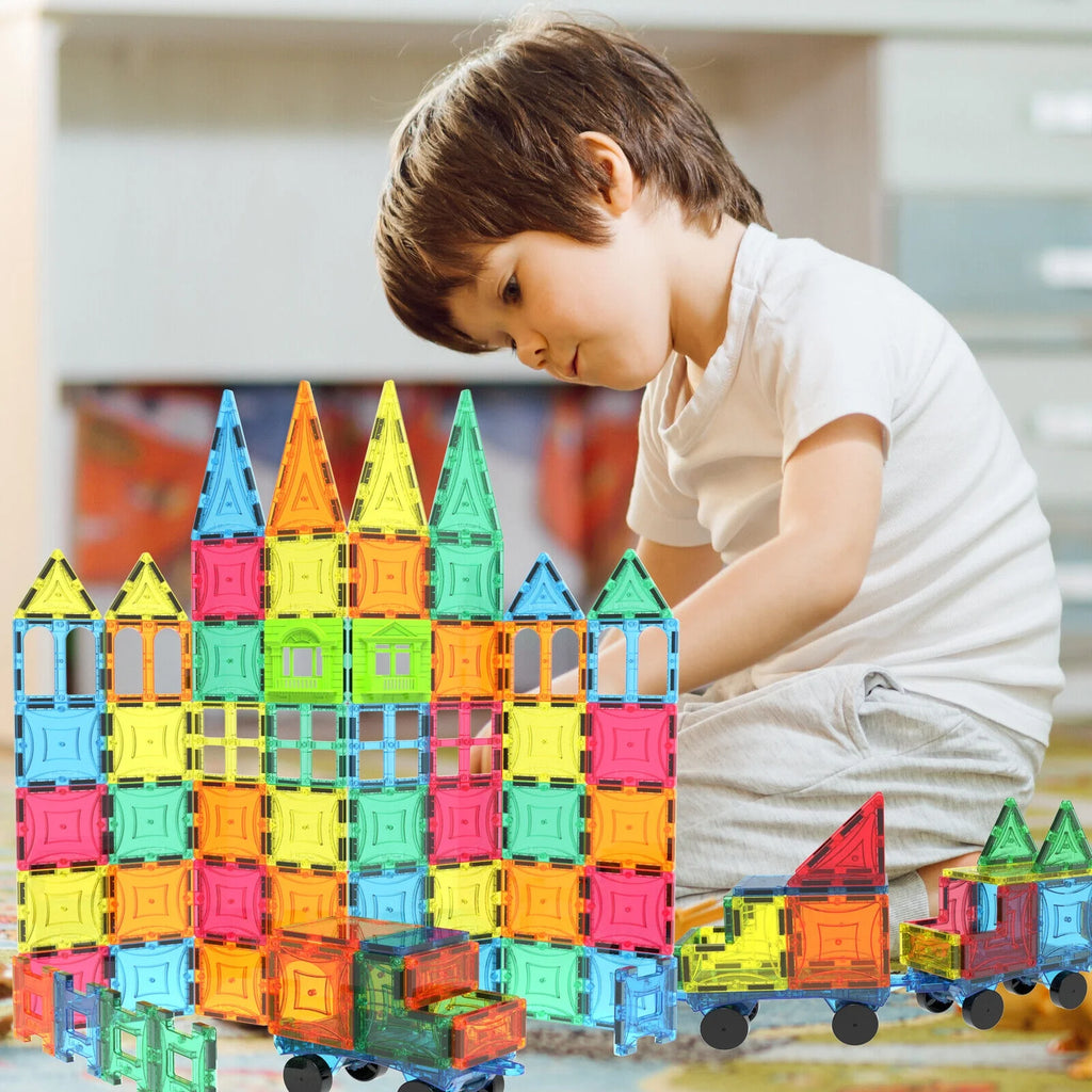 100 Piece Magnet Tiles Set with Clickins and Windows G205717