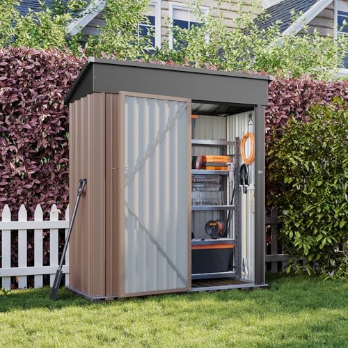 6x3.9 FT Metal Outdoor Storage Shed with Lockable Doors Z4543