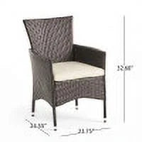 Outdoor Wicker 5 Piece Dining Set with Cushion J11162