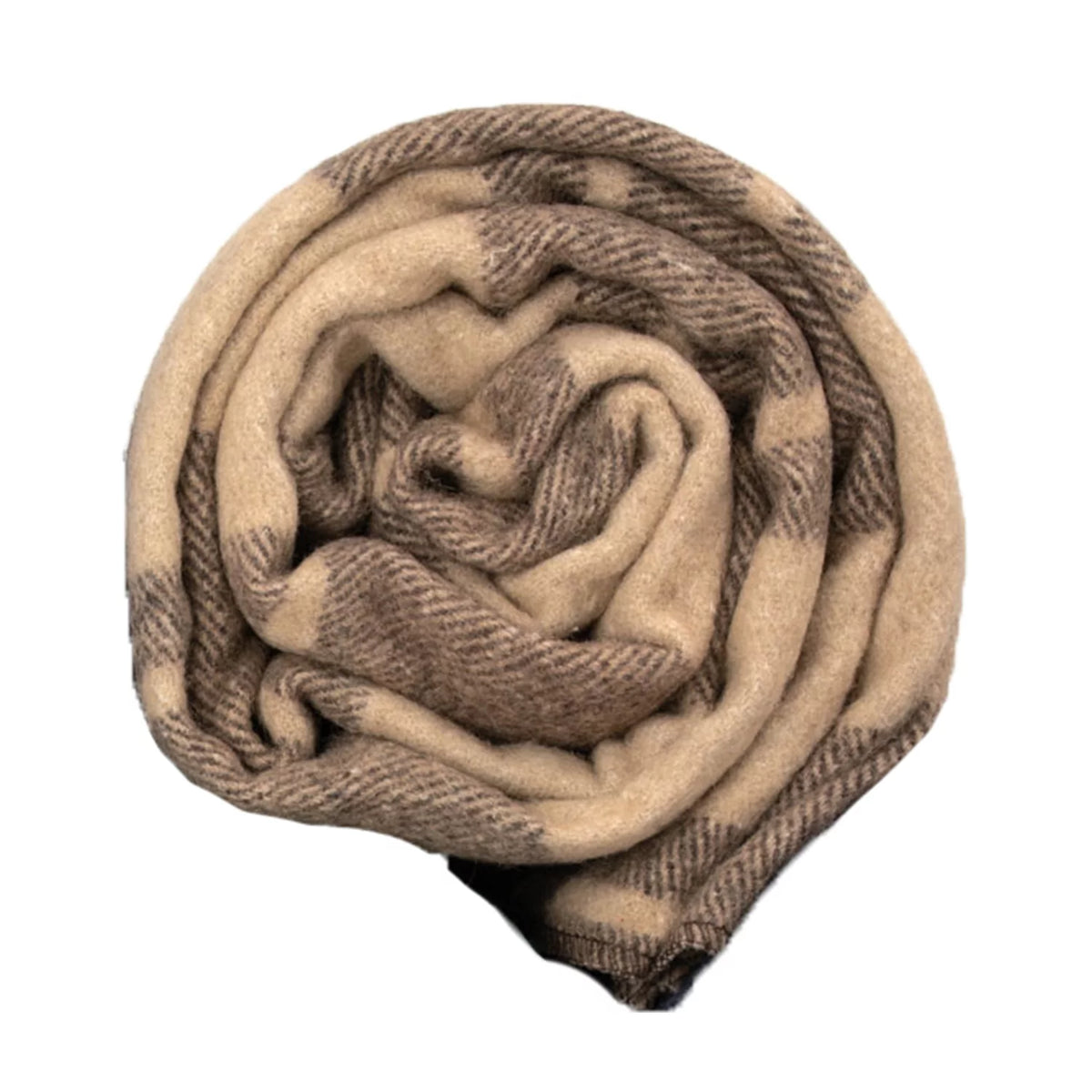 90 x 62 Inch Wool Plaid Blanket B897