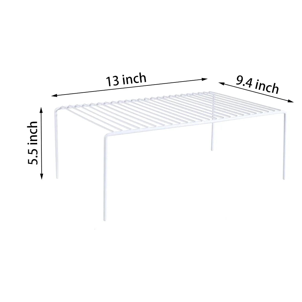 6 Pack Medium 13 x 9.4 Inch White Stainless Steel Storage Shelf Rack F433746
