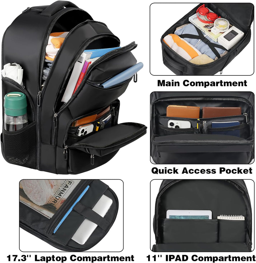 Black Rolling Backpack with Wheels Q21002
