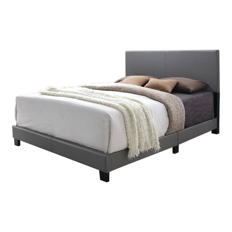 Grey Faux Leather Bed S583