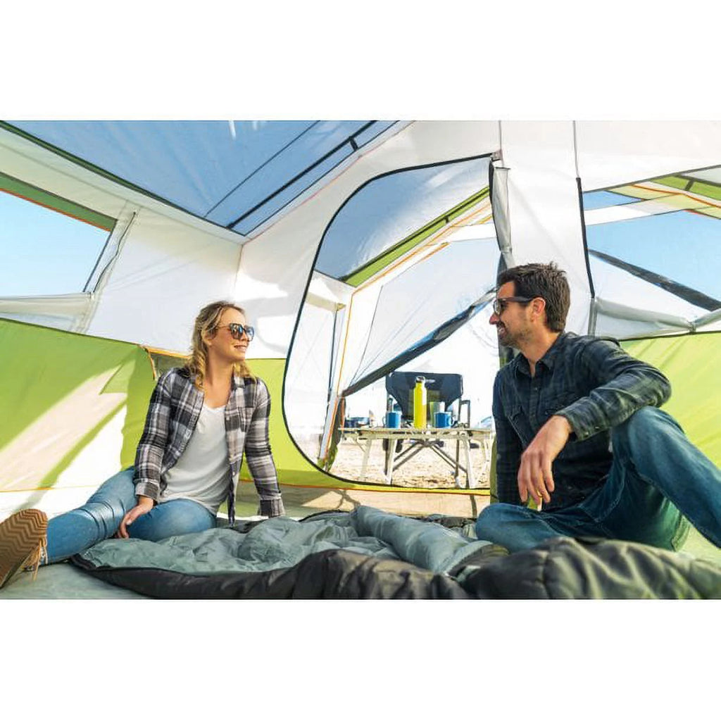 8-Person Family Cabin Tent with Screen Porch, Green T4384