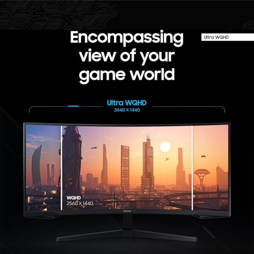 Black 34" Curved Ultra-Wide Gaming Monitor, WQHD, 165Hz, 1ms, FreeSync Premium Y403017