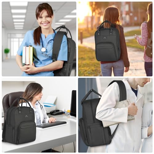 Waterproof Padded Medical Nursing Laptop Backpack with Removable Organizer Q847610