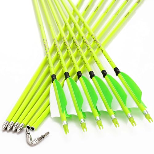 12 pcs Carbon Feather Arrows Spine 300 340 400 500 600 700 800 Z820680