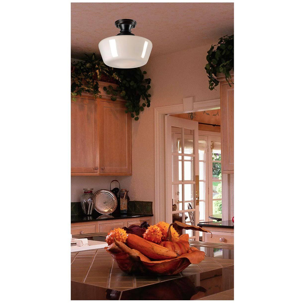 1 Light Flush Mount Oil Rubbed Bronze O241491