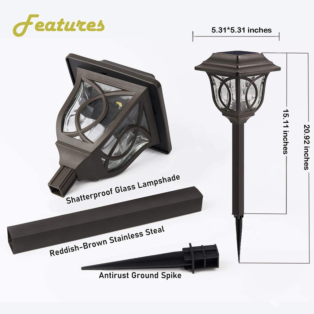 6 Pack Solar Pathway Lights X325