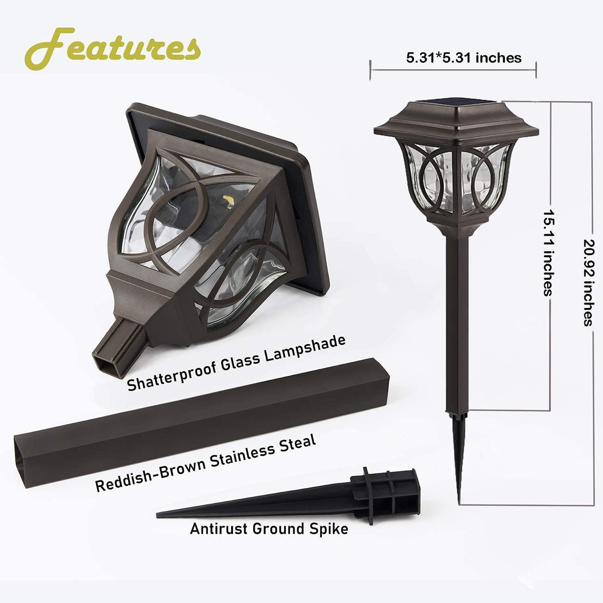 6 Pack Solar Pathway Lights X325