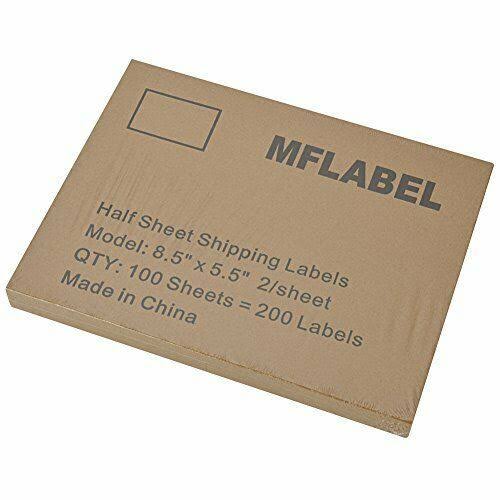 Half Sheet Laser/Ink Jet Shipping Labels, 1000 Pack G7582