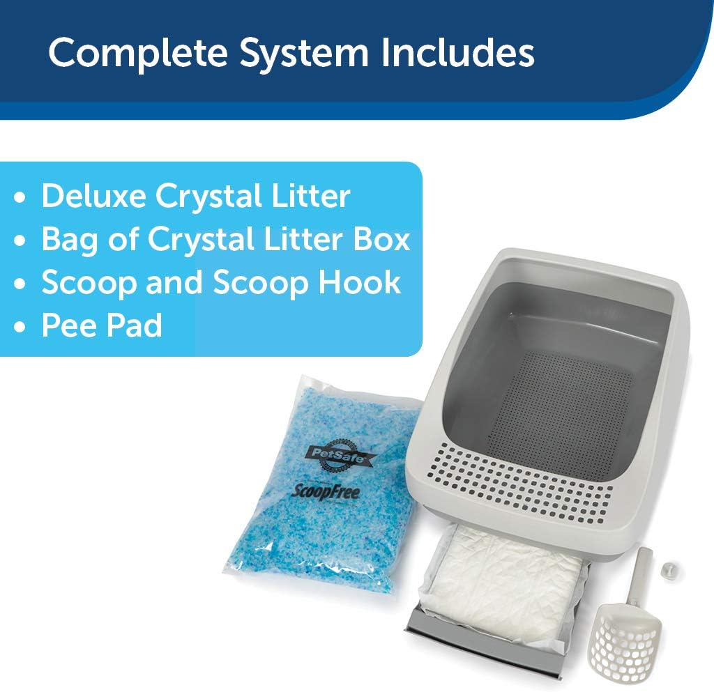 Cat Litter Box with Crystal Litter Starter Kit I6636