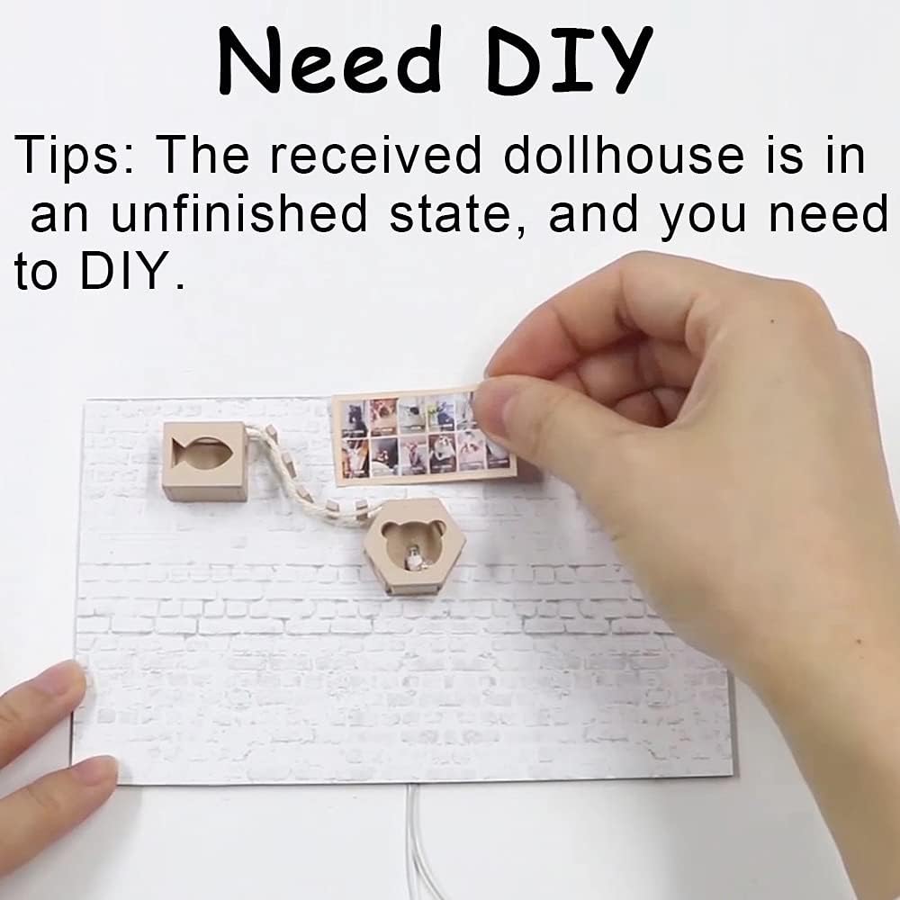 DIY Wooden Dollhouse Kit with Furniture B402