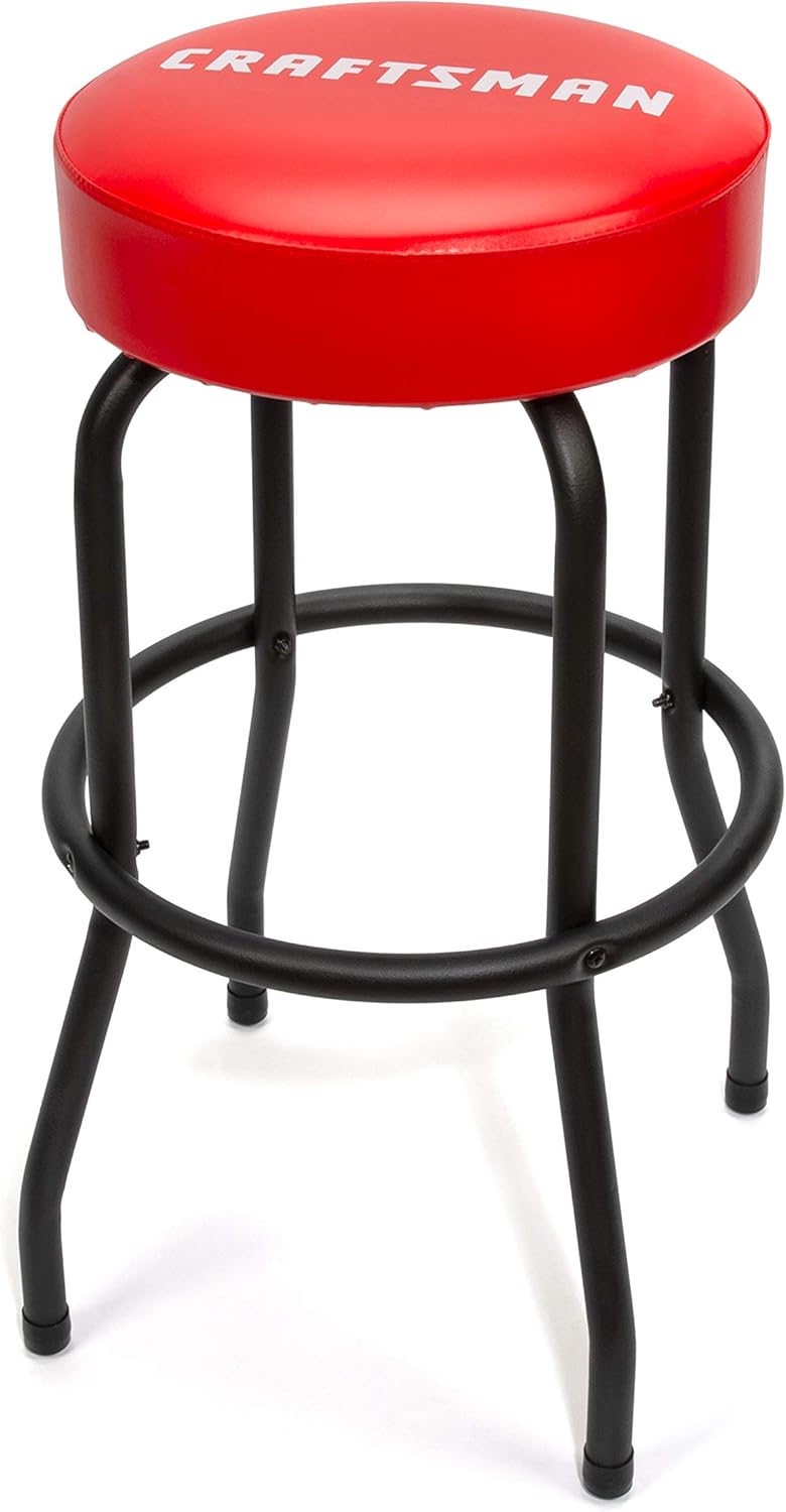 Adjustable Height Work Shop Stool, 29 to 34-inches Tall, 300-lb Capacity E922740