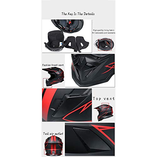 Orange Large Off-Road Motorcycle Helmet C1062